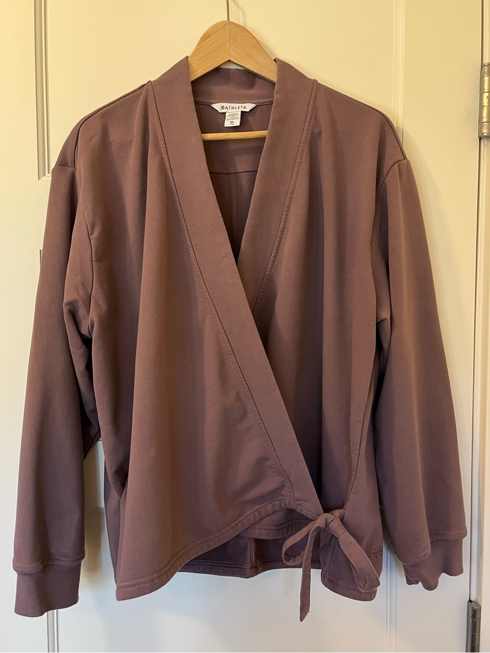 Athleta • Retroterry Wrap Sweatshirt • Damask Mauve • Size XL